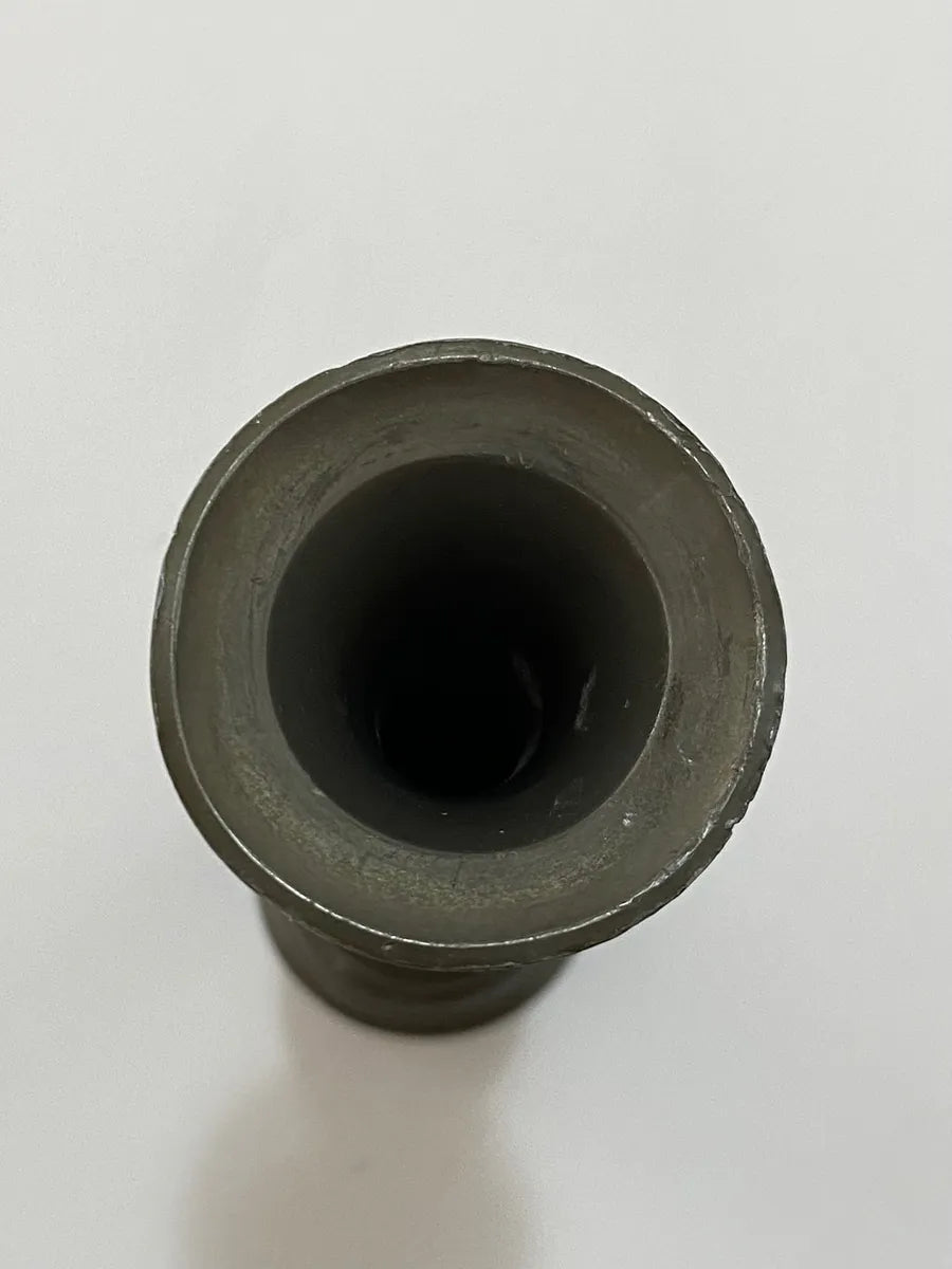 Vaso Solitário Antigo Em Estanho Prateado