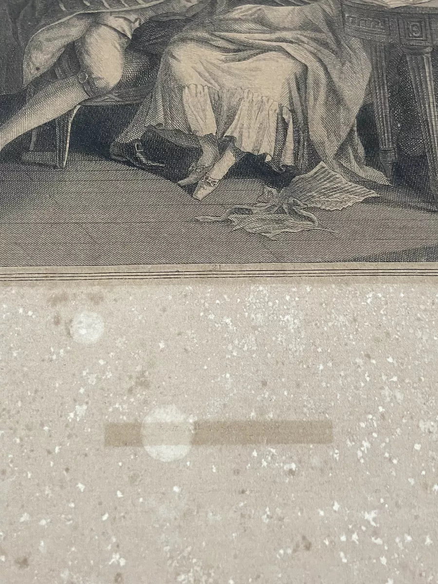 Gravura Antiga Romântica Sec. Xviii/xix Aristocracia França