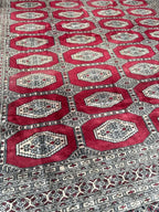 Tapete Bokhara Antigo De Lã Feito À Mão 350x250cm