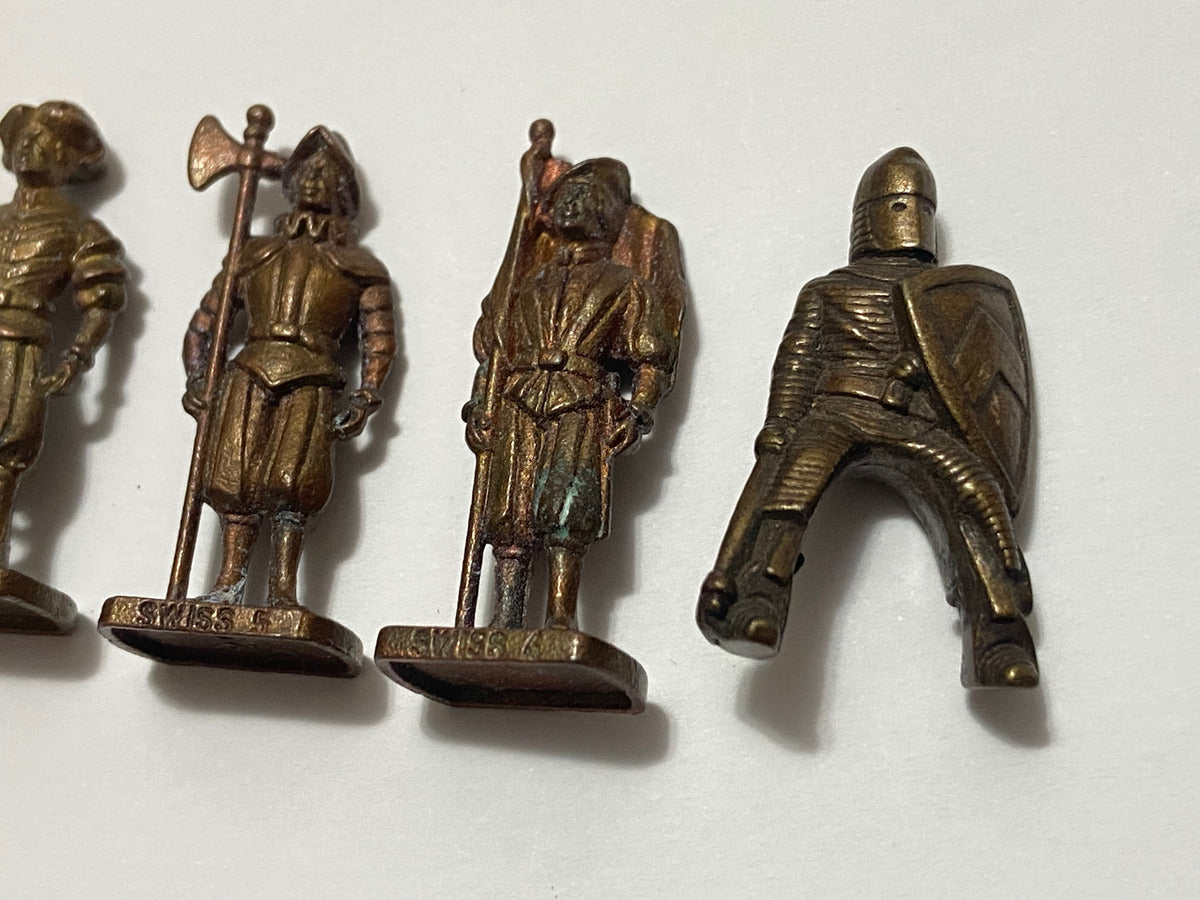 Miniaturas Antigas Soldadinhos De Chumbo Swiss Marrom