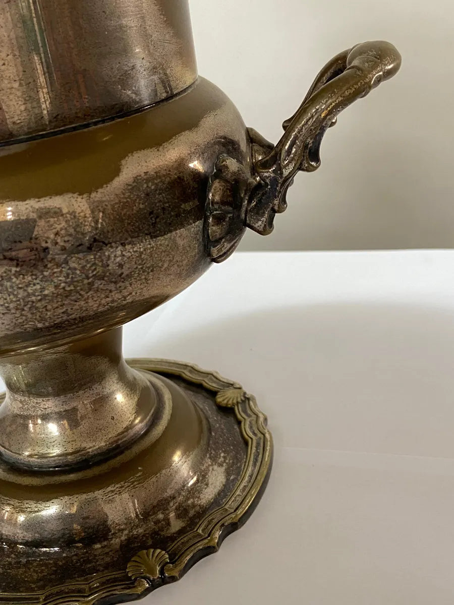 Antiga Champanheira Em Metal Espessurado À Prata Eberle