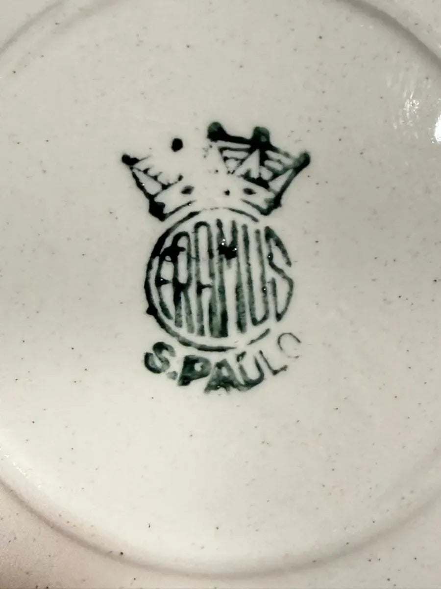 Jogo 4 Pratos Pires Antigos Ceramus São Paulo Decorados