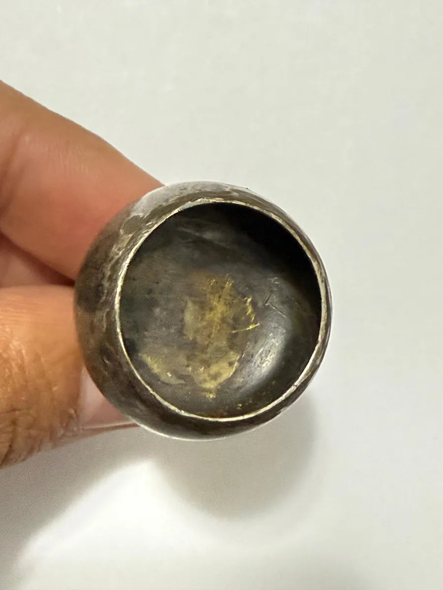 Mini Escultura Cachorro Antiga Em Metal Prateado