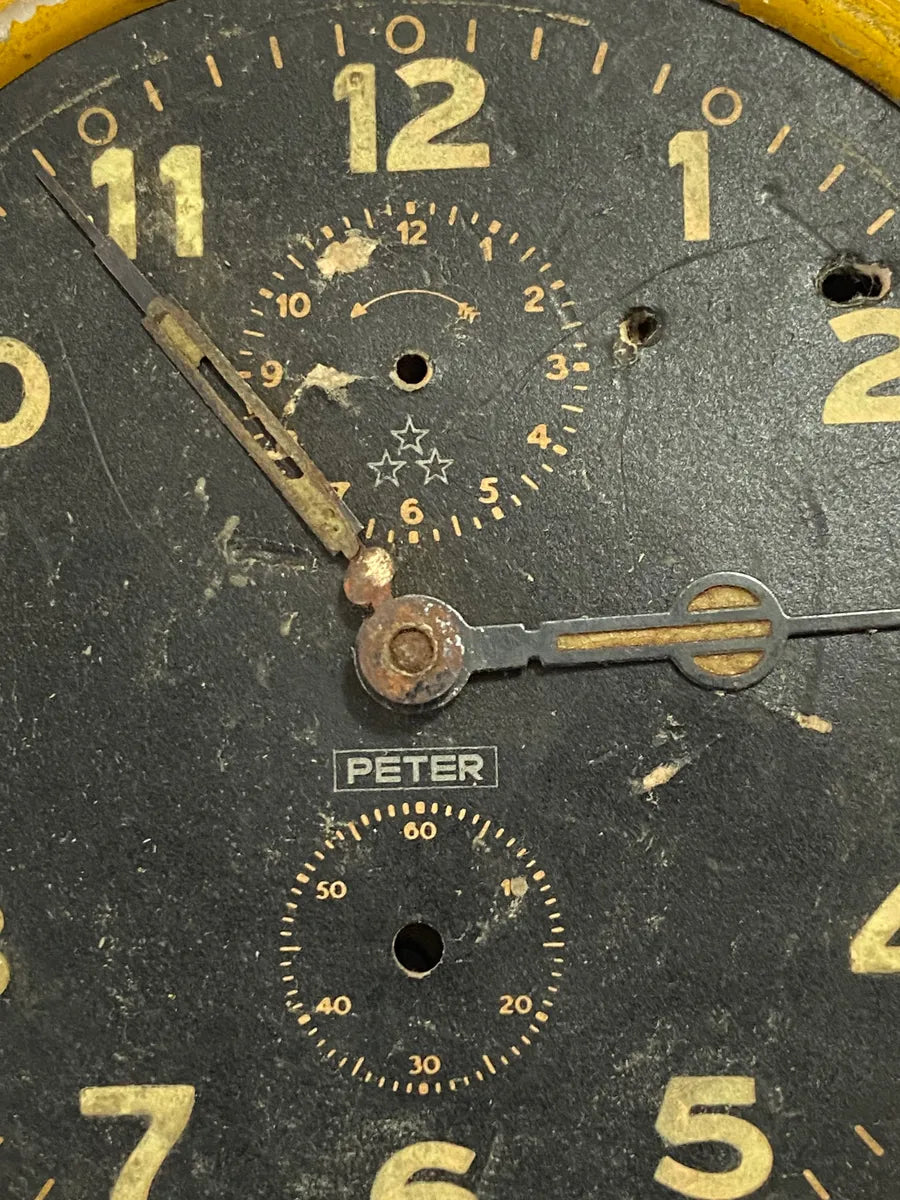 Relógio Despertador Mecânico Peter Alemão Década 50 Amarelo