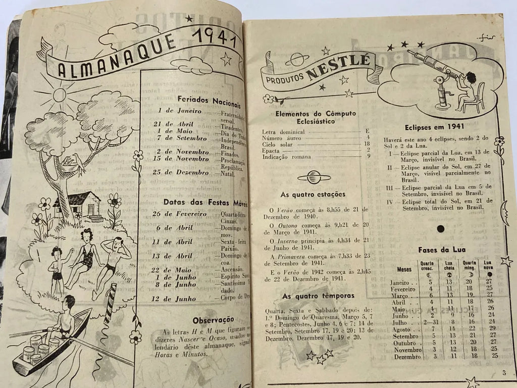 Revista Antiga Almanaque Nestle 1941 Raro