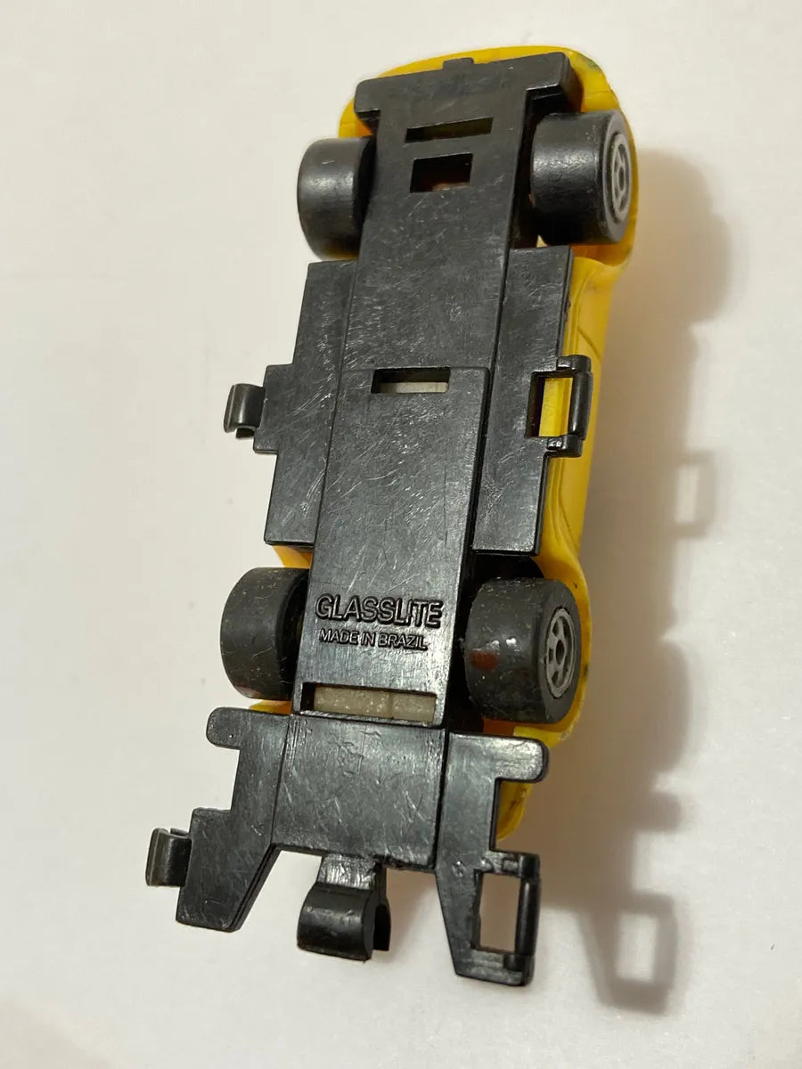 Carrinho Porsche Amarelo Glasslite Anos 80 - Raro Amarelo