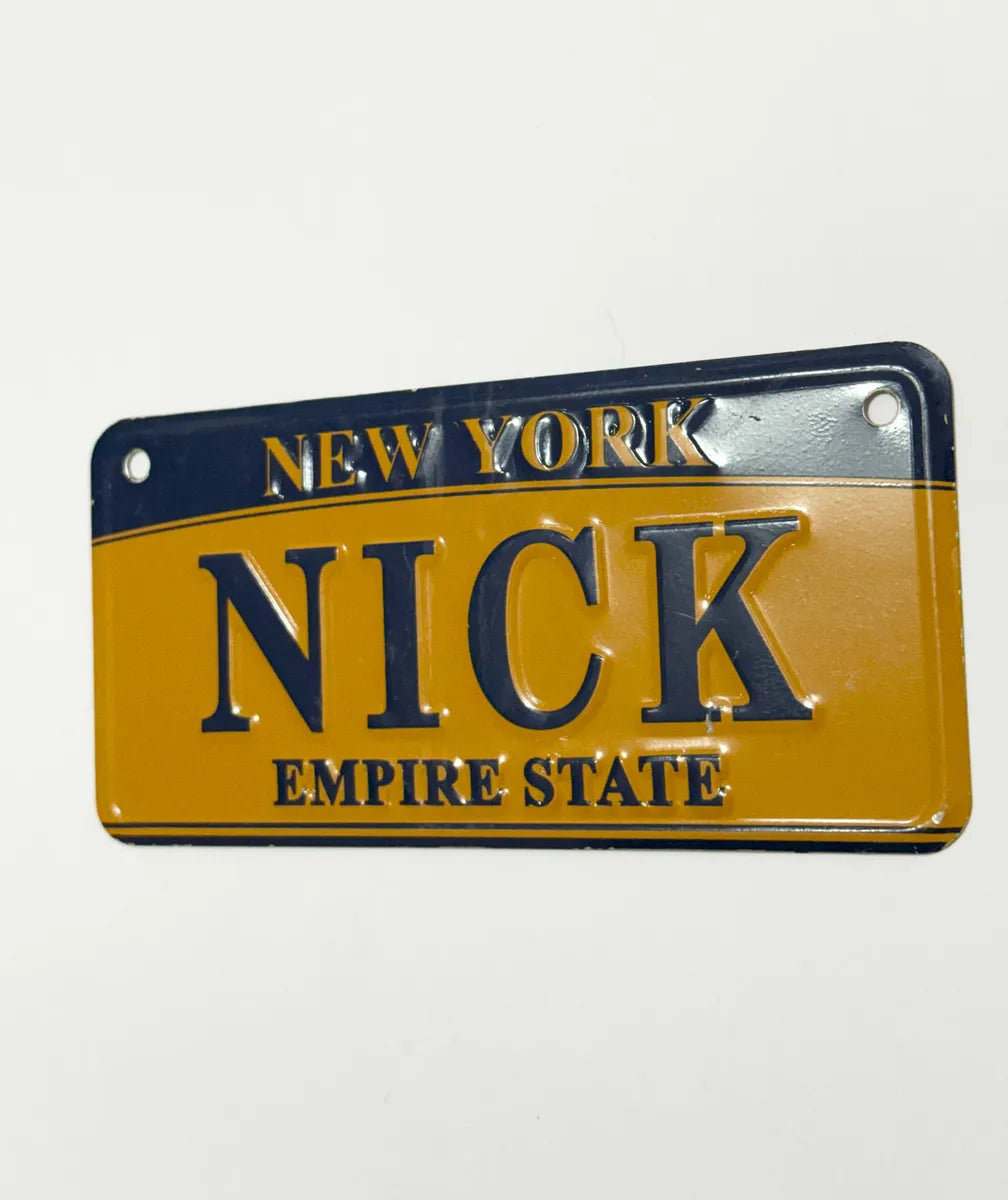 Placa Decorativa New York Nick Metal Relevo Antiga 15,5cm