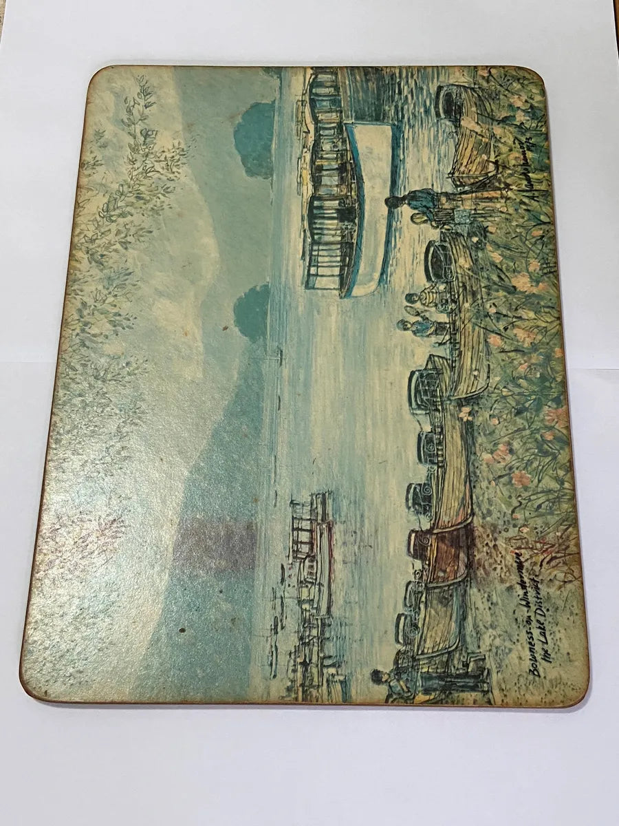 Placa Antiga Inglesa Arte De Alex Jawdokimow 1973 Bowness Inglaterra Antiga