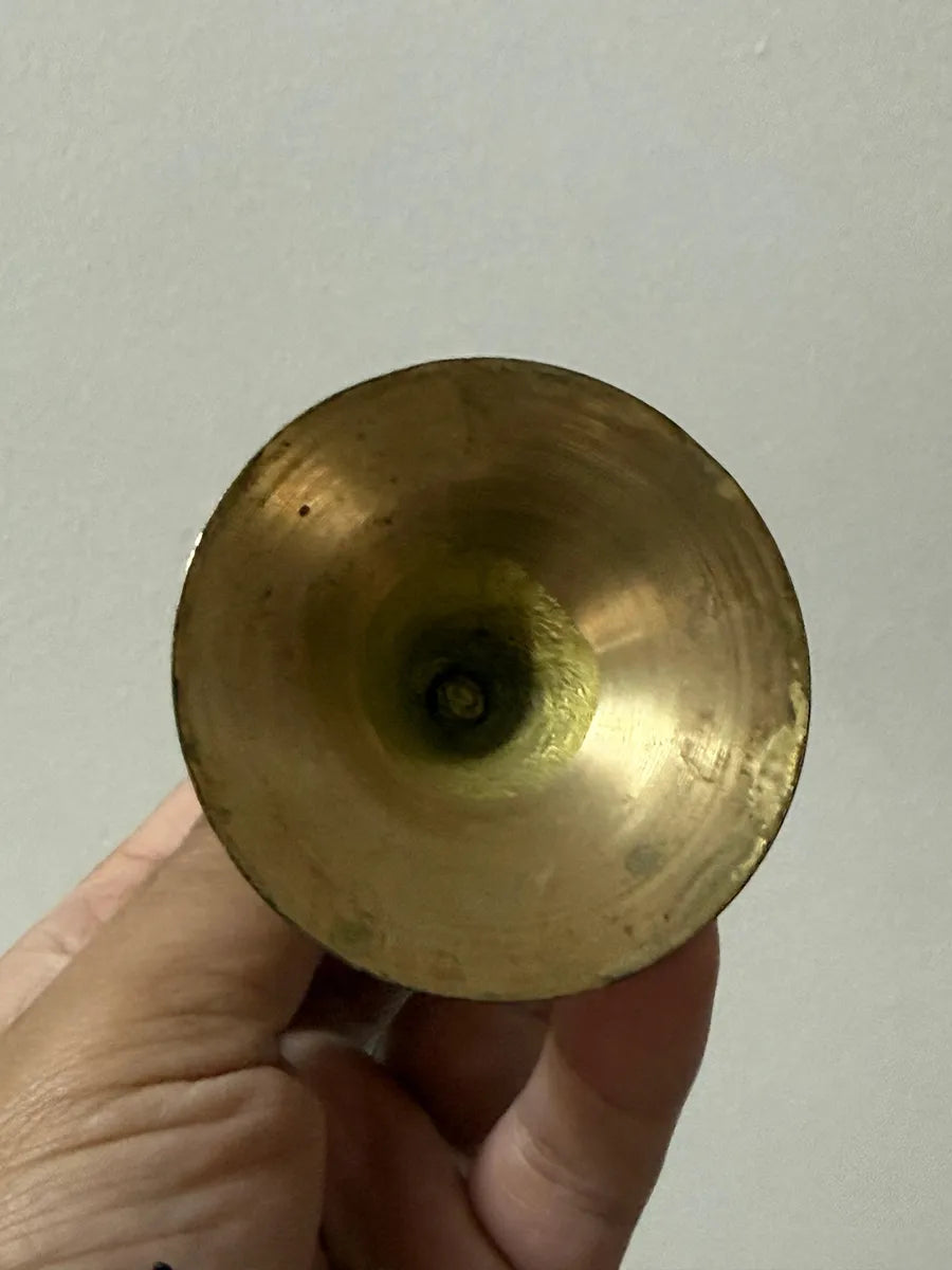 Castiçal Antigo Estrela De Davi Em Metal Com Madrepérola
