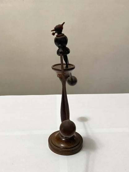 Brinquedo Antigo - Saci Em Jacarandá Medindo 22 Cm