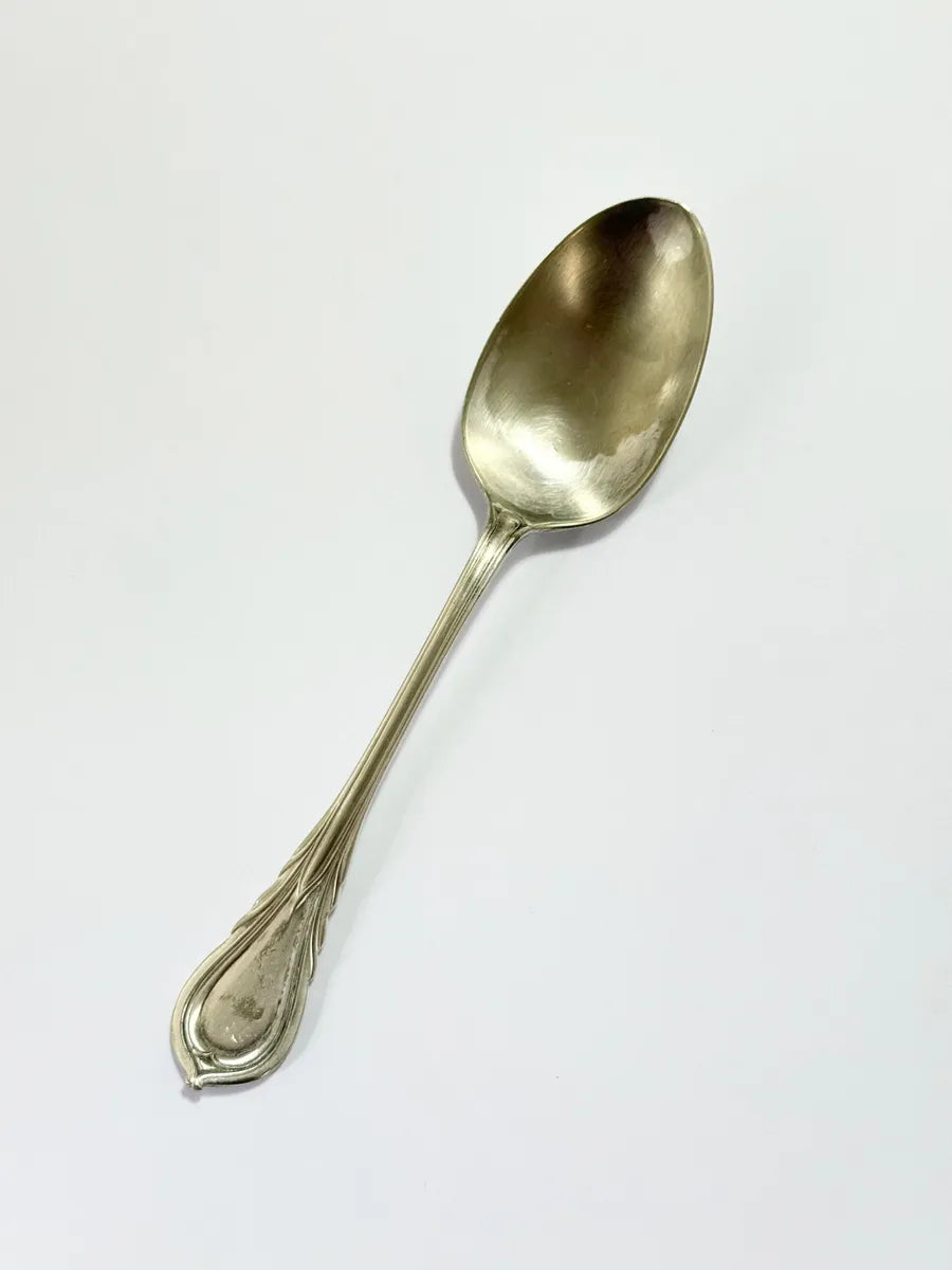 Colher Antiga Prata Europeia Com Marca