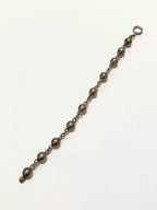 Pulseira Bolinhas Prata Antiga Ajustável