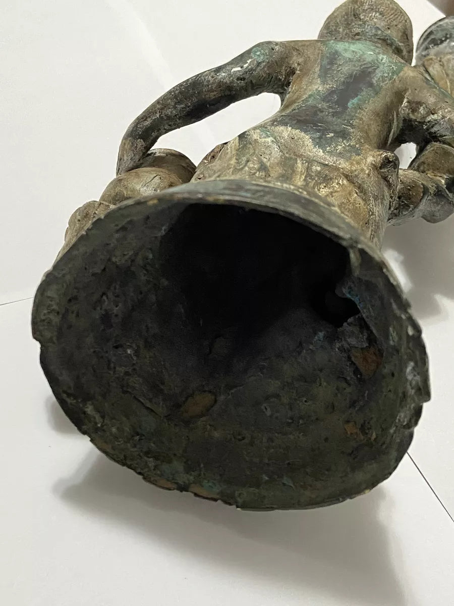 Escultura Antiga Porta Velas figura Neoclássica Greco Romana