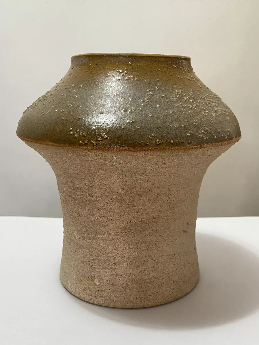 Vaso Antigo De Cerâmica Artesanal Rustico Esmaltado