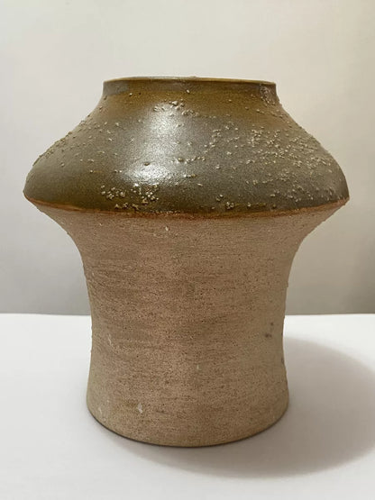 Vaso Antigo De Cerâmica Artesanal Rustico Esmaltado