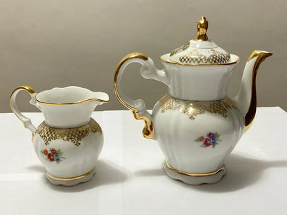 Antigo Bule E Leiteira Real Sp Brasil Dourados