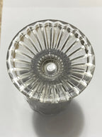 Antigo Vaso De Cristal Com Rosas Em Relevo Art Nouveau
