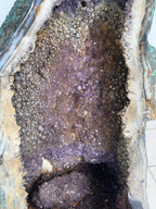 Geodo Catedral De Ametista Gigante 115cm Adaptado Em Fonte