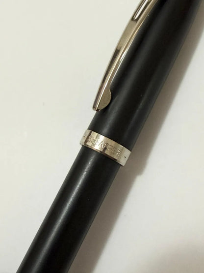 Caneta Antiga Sheaffer Preta Clássica Original Prata