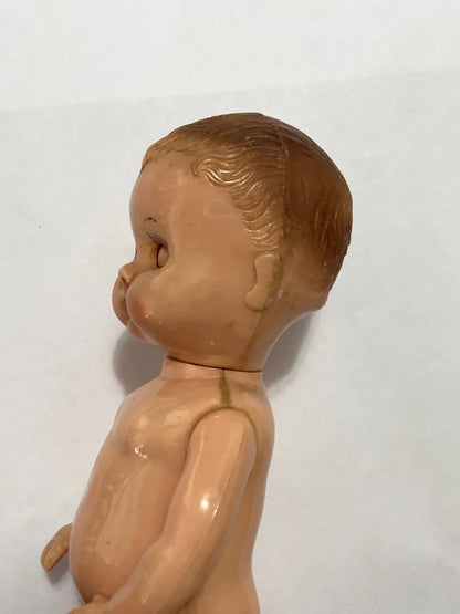 Boneca Estrela Antiga C/ Roupinha Croche E Olhos De Dormir