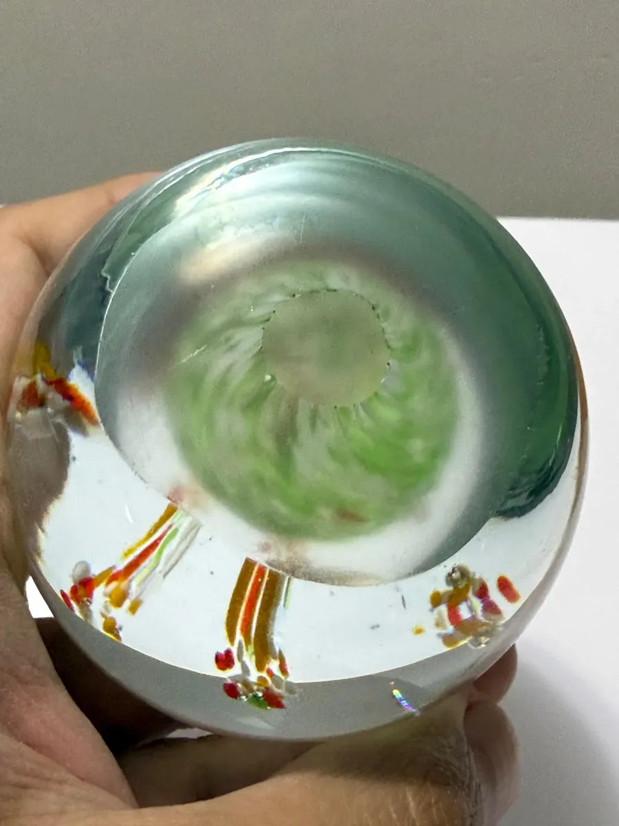 Peso De Papel Murano Árvore Colorida Em Vidro