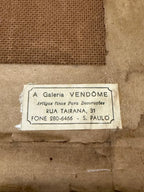 Quadro Pintura Antiga Indiana Em Seda - Caça Ao Tigre