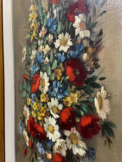 A. Dubsky - Quadro Antigo Óleo S/ Tela Flores