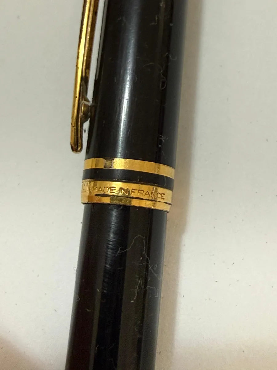 Caneta Antiga Waterman Preta Com Dourado Made In France Preta E Dourada
