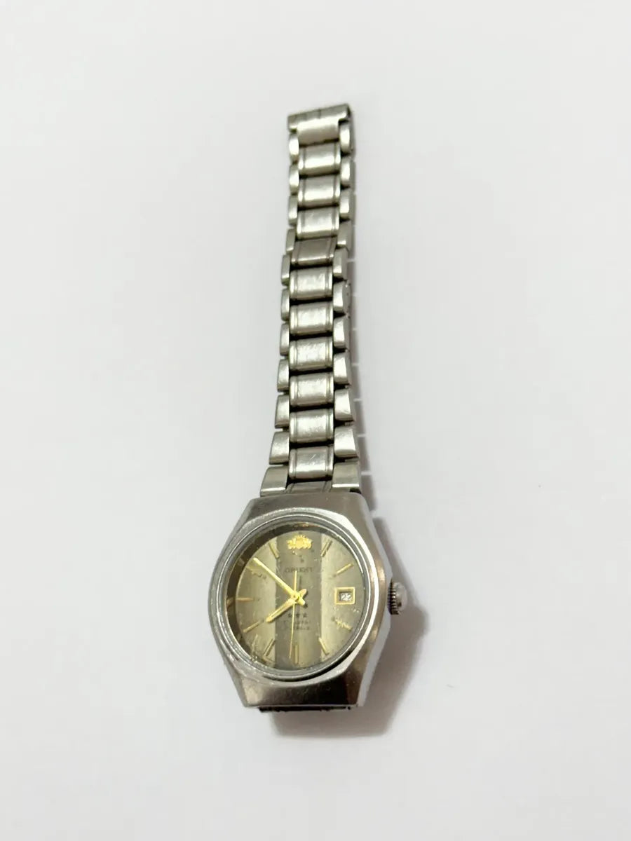 Relógio Antigo Orient Crystal 21 Jewels Prateado
