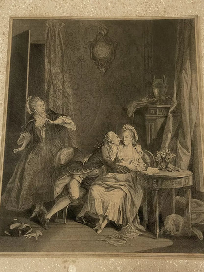 Gravura Antiga Romântica Sec. Xviii/xix Aristocracia França