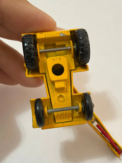 Miniatura Guindaste Matchbox Lesney No. 11 Antigo Amarelo