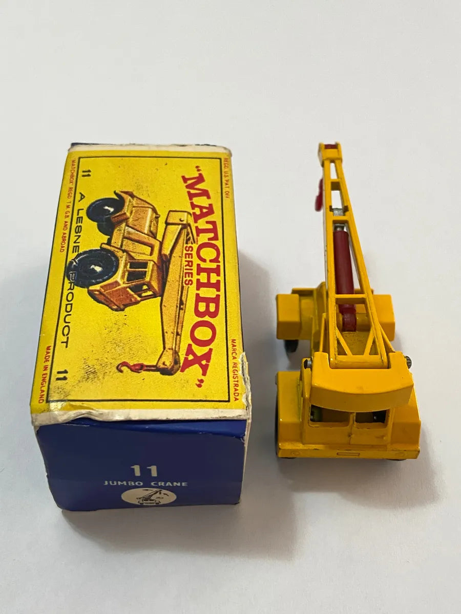 Miniatura Guindaste Matchbox Lesney No. 11 Antigo Amarelo