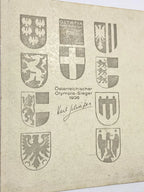 Cartão Postal Antigo Olimpíadas 1936 Alemanha Áustria C Selo