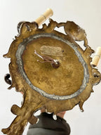 Par De Arandelas De Parede Antigas Bronze 3 Braços Luís XV