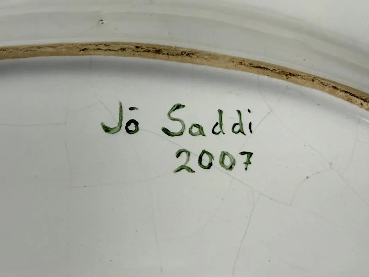 Travessa Cerâmica Pintada À Mão Assinada Jó Saddi - Frutas