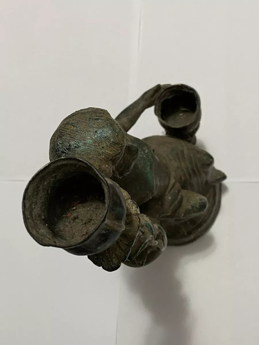 Escultura Antiga Porta Velas figura Neoclássica Greco Romana