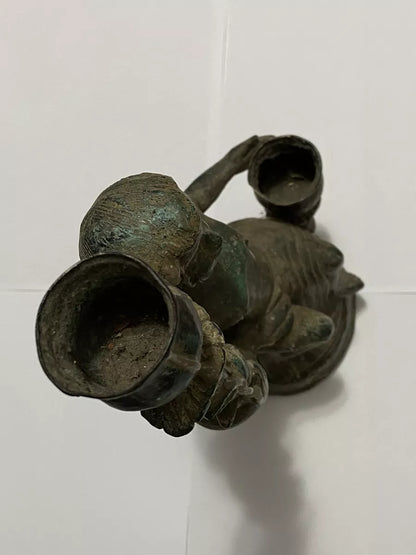 Escultura Antiga Porta Velas figura Neoclássica Greco Romana