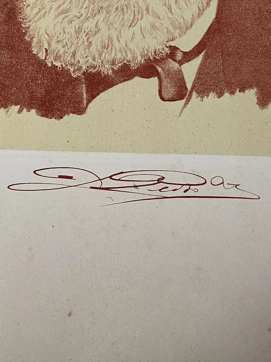 Gravura Antiga De Dom Pedro Ii Com Assinatura