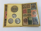 Antigo Souvenir Vaticano Ano Santo 1950 com Moedas e Selos
