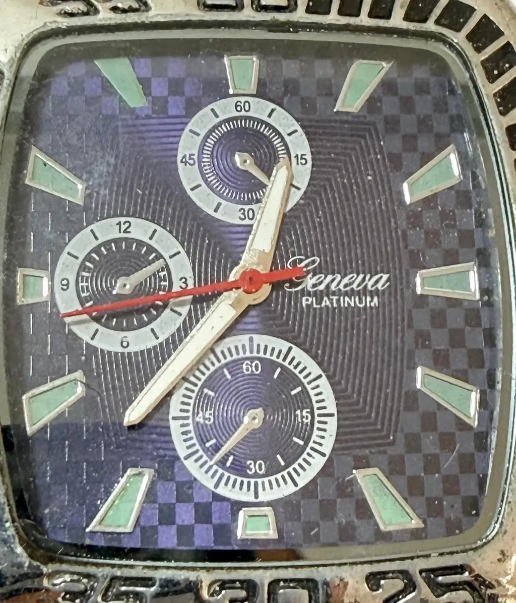 Relógio Geneva Platinum Cronógrafo Japan Movt Aço