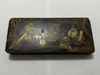 Caixa Antiga Oriental Em Laca Com Pintura