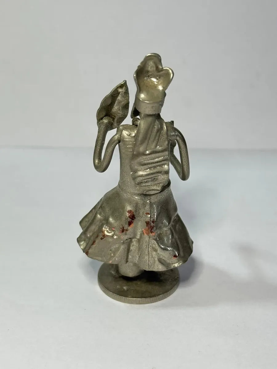 Escultura Antiga Figura Afro-brasileira Em Metal 2 Cruzeiros