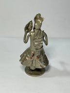 Escultura Antiga Figura Afro-brasileira Em Metal 2 Cruzeiros