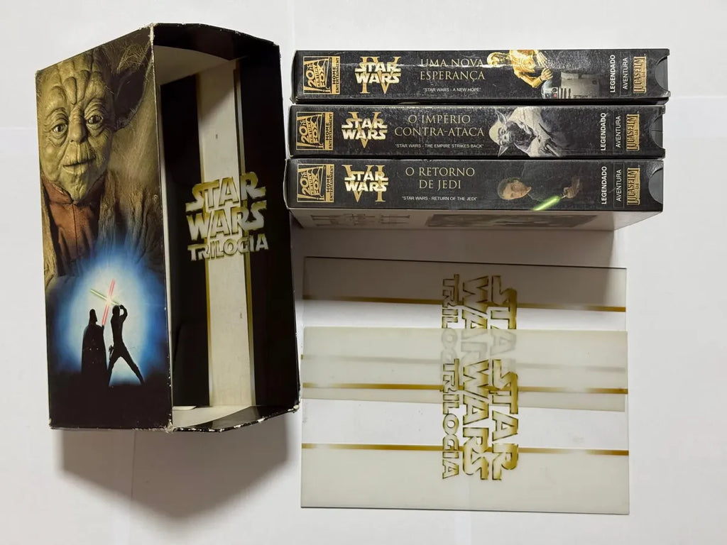Star Wars Trilogia Clássica Vhs Box 3 Fitas Antigas Coleção