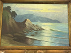 Quadro Antigo Pintura A Óleo Marinha Assinado Matteucci