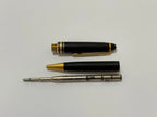 Caneta Antiga Montblanc Meisterstück Preta Detalhes Dourados