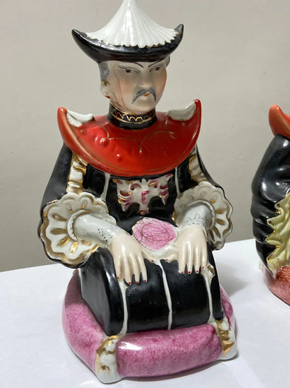 Estatuetas Antigas Em Porcelana Casal Oriental - Vieira de Castro
