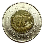 Moeda Antiga Canadá 2 Dollars 2002 50 Anos Rainha Elizabeth