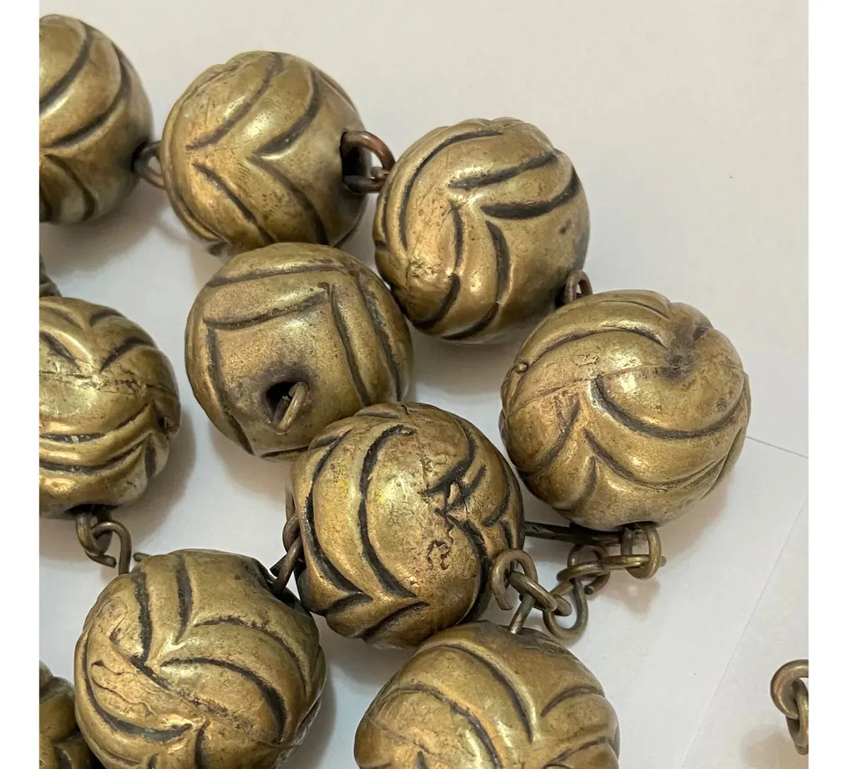 Magnífico Terço Gigante Antigo Em Alpaca 2 Metros