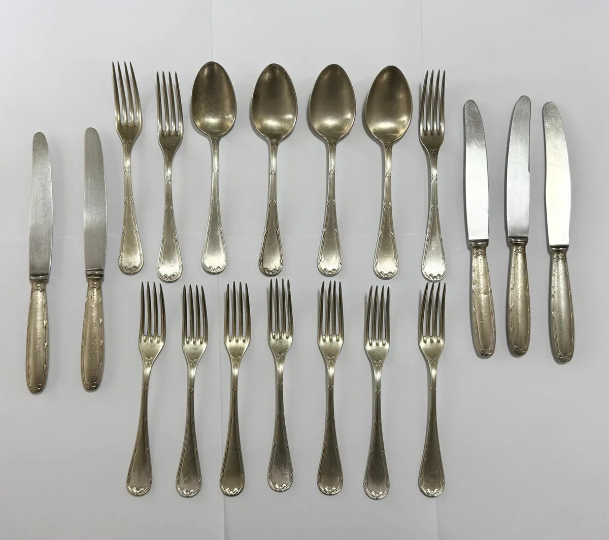 Faqueiro Antigo Fracalanza Modelo Lacinho 35 Peças Prateado